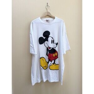 Vintage Disney Designs Mickey Mouse Big White T Shirt Single Stitch Rare 90s